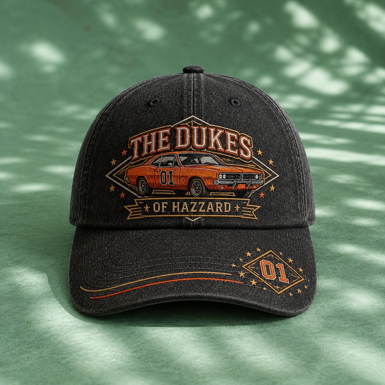The Dukes of Hazzard General Lee Embroidered Denim Cap