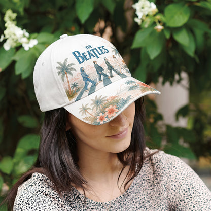 The Beatles Abbey Road Tropical Embroidered Denim Cap