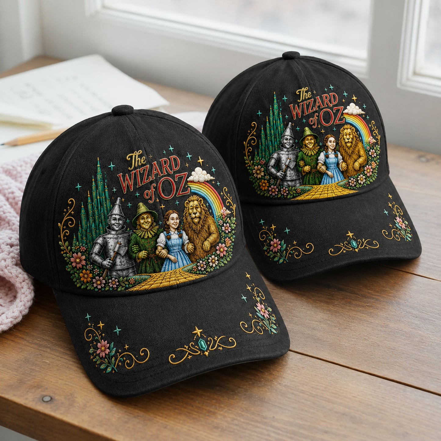 The Wizard of Oz Classic Characters Embroidered Denim Cap
